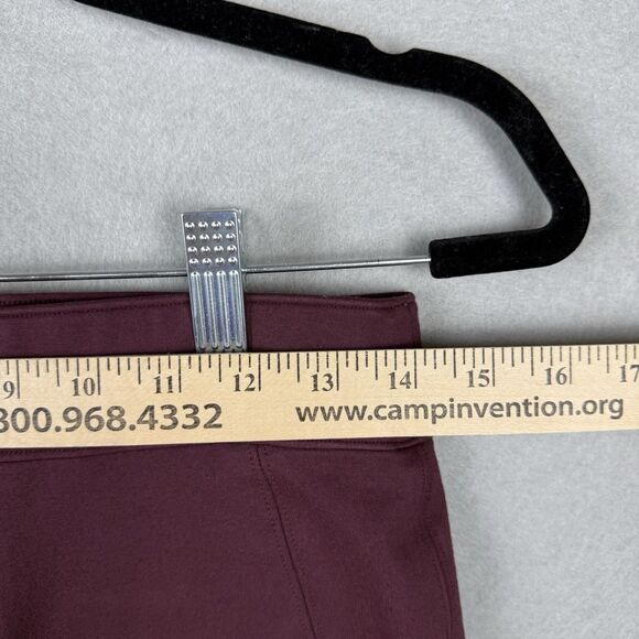 Spanx Slim Straight High Rise Pants Women's Size M Burgundy - Picture 2 of 7